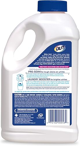 Miniatura 3 de OUT White Brite - Blanqueador de lavandería elimina arcilla roja 4 libras 12 onzas y blanqueador OxiClean White Revive para ropa  quitamanchas 3
