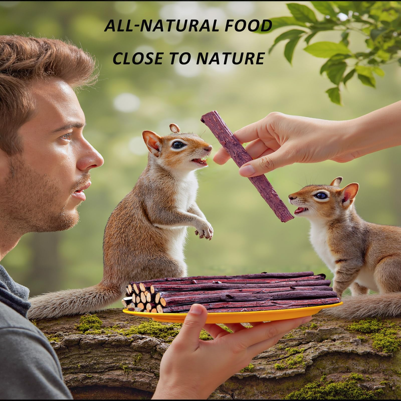 Bunny Chew Stick Rabbit Toy Treat 140g 4 in 1 Molar Stuff Organic Natural Snack Apple Branch Sweet Bamboo Timothy Hay Alfalfa Food Clean Teeth Hamster Chinchilla Parrot Gerbil Squirrel