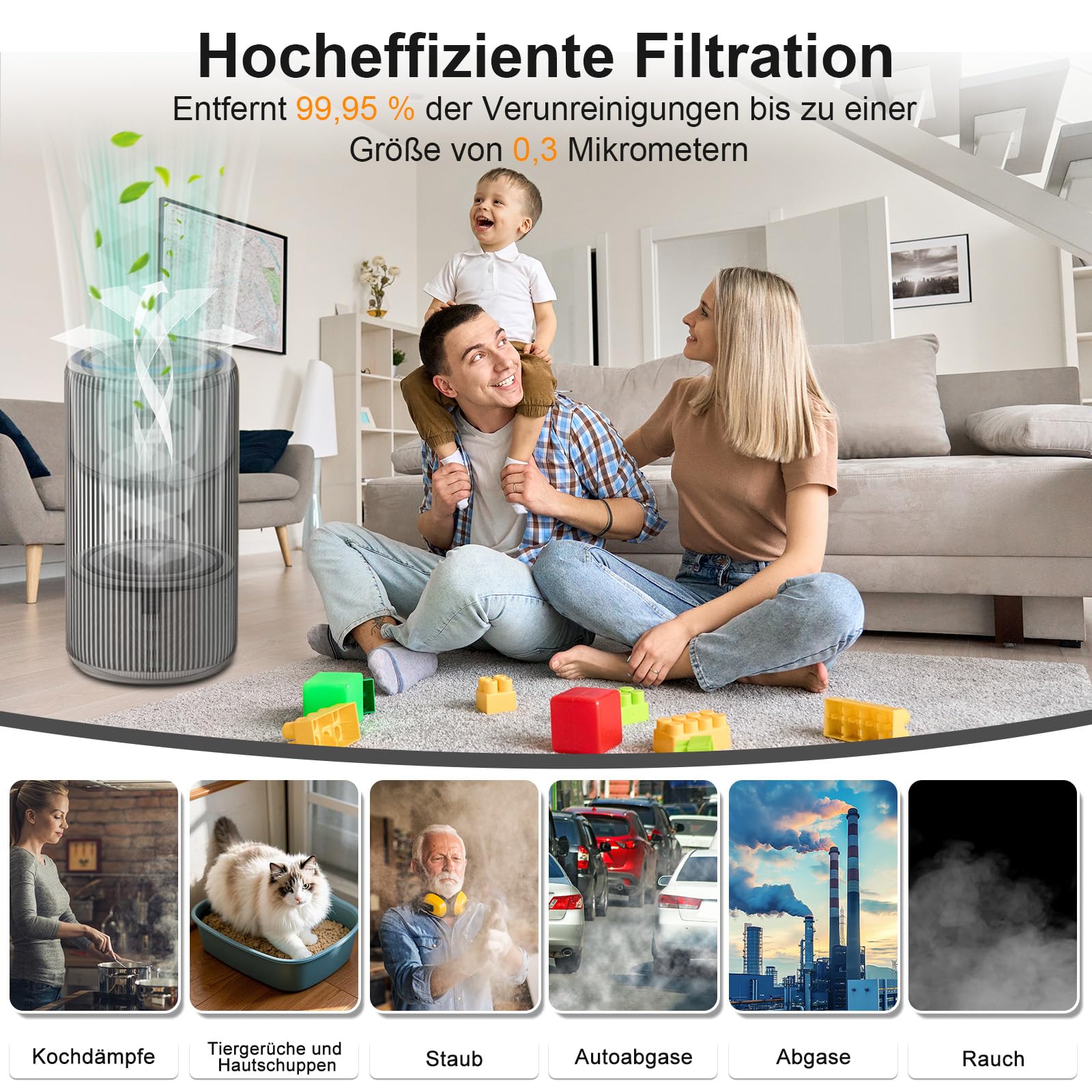Laukowind Filtre pour purificateur d'air Philips série 3200 et 4200, AC3210, AC3220, AC3221, AC4220 et AC4221 - Filtre de rechange 3 en 1 HEPA NanoProtect + charbon actif + couche de fibre (FY3200/30