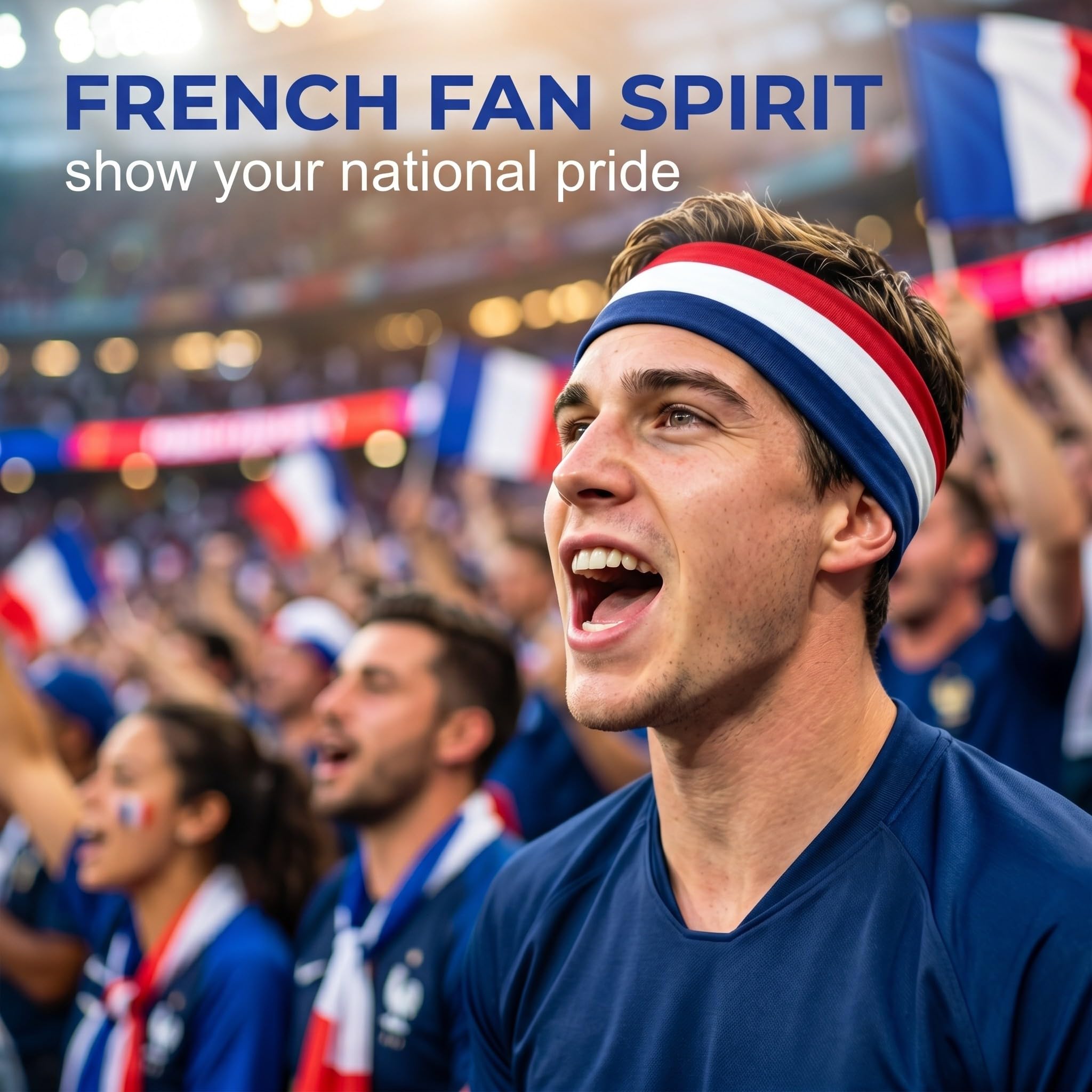 1Ud Pañuelo Bandera Francia, Azul Blanco Rojo Pañuelo Aficionado Francés para Mundial de Fútbol, Eventos Deportivos y Fiestas