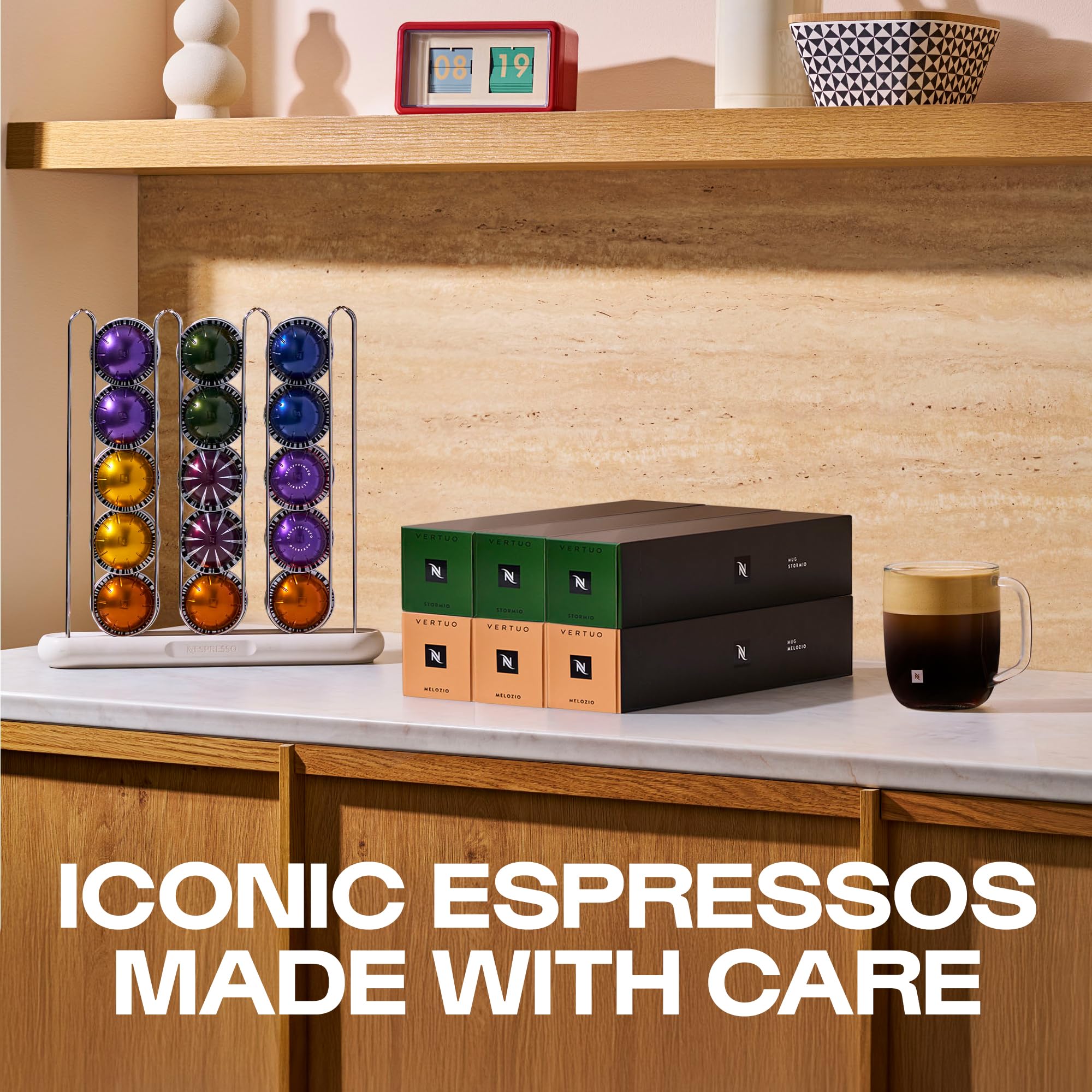 Nespresso Vertuo - Cápsulas de café, 60 unidades mixtas, 30 cápsulas Melozio y 30 cápsulas Stormio para máquinas Nespresso para hacer espressos, capuchino, lattes y café helado en casa. Cápsulas