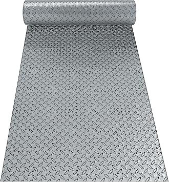 Garage Floor Mat,7.5 x 20 FT Oversize Garage Floor Paking Mats for Under Car Non-Slip Waterproof Mats Texture PVC Garage Flooring Roll for Under Car Parking Protect for Compact Sports Car 1 Set