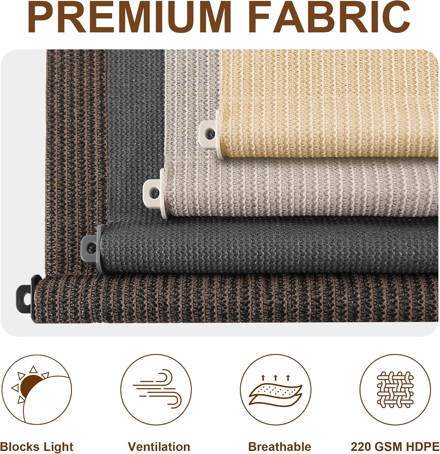 AOSKY Outdoor Roller Shades,Cordless Patio Shades Roll Up Outdoor Blinds,Roller Blinds Cloth for Porch Pergola Balcony Backyard Windows,48" W x 72" H,Grey - Image 4