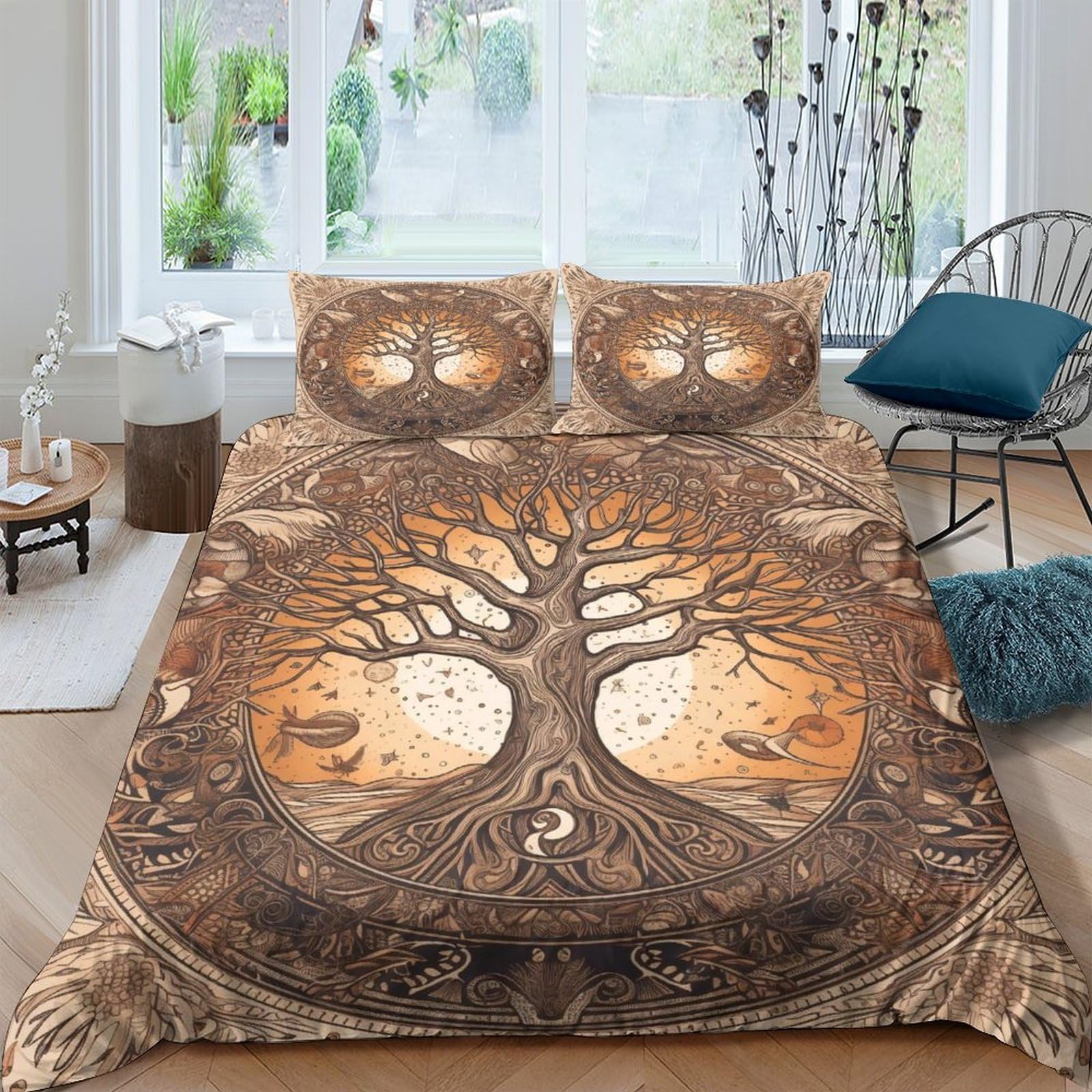 Housse de couette Arbre de la vie pour une chambre étudiante cocon