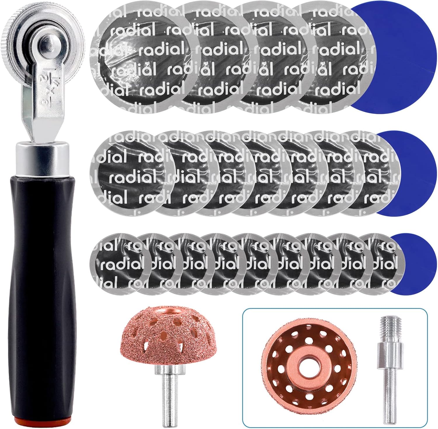 Cimeton 25Pcs Tire Repair Patch Tools Kit, Tire Patch