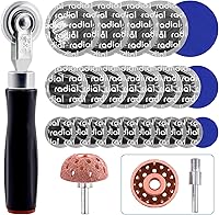 Vista 1 de Kit de 25 herramientas de reparación de neumáticos, rodillo de parche de neumáticos con rueda amortiguadora de neumáticos y parches de reparación