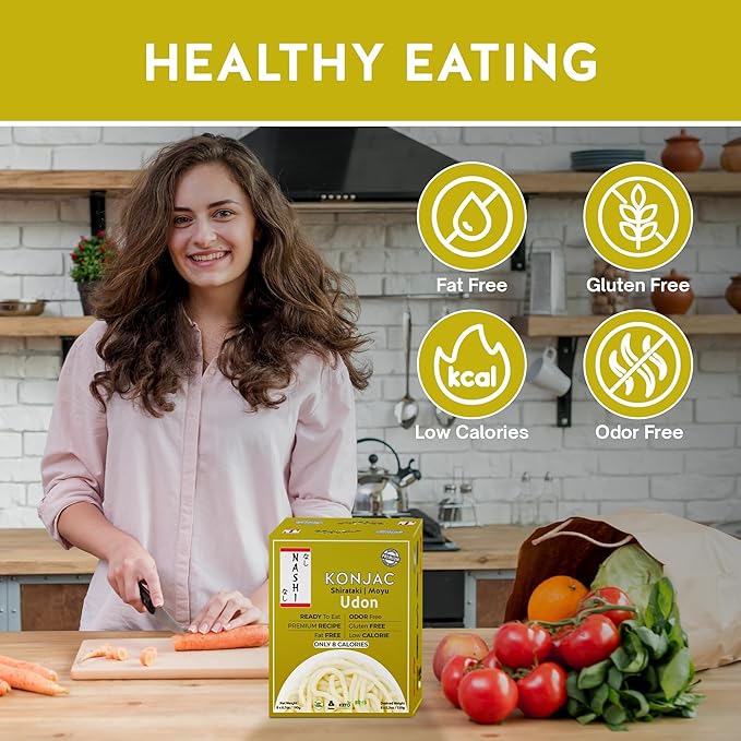 Fideos Udon Konjac Shirataki Nashi (8x190g) - Keto, Sin Gluten, Vegano miniatura 4