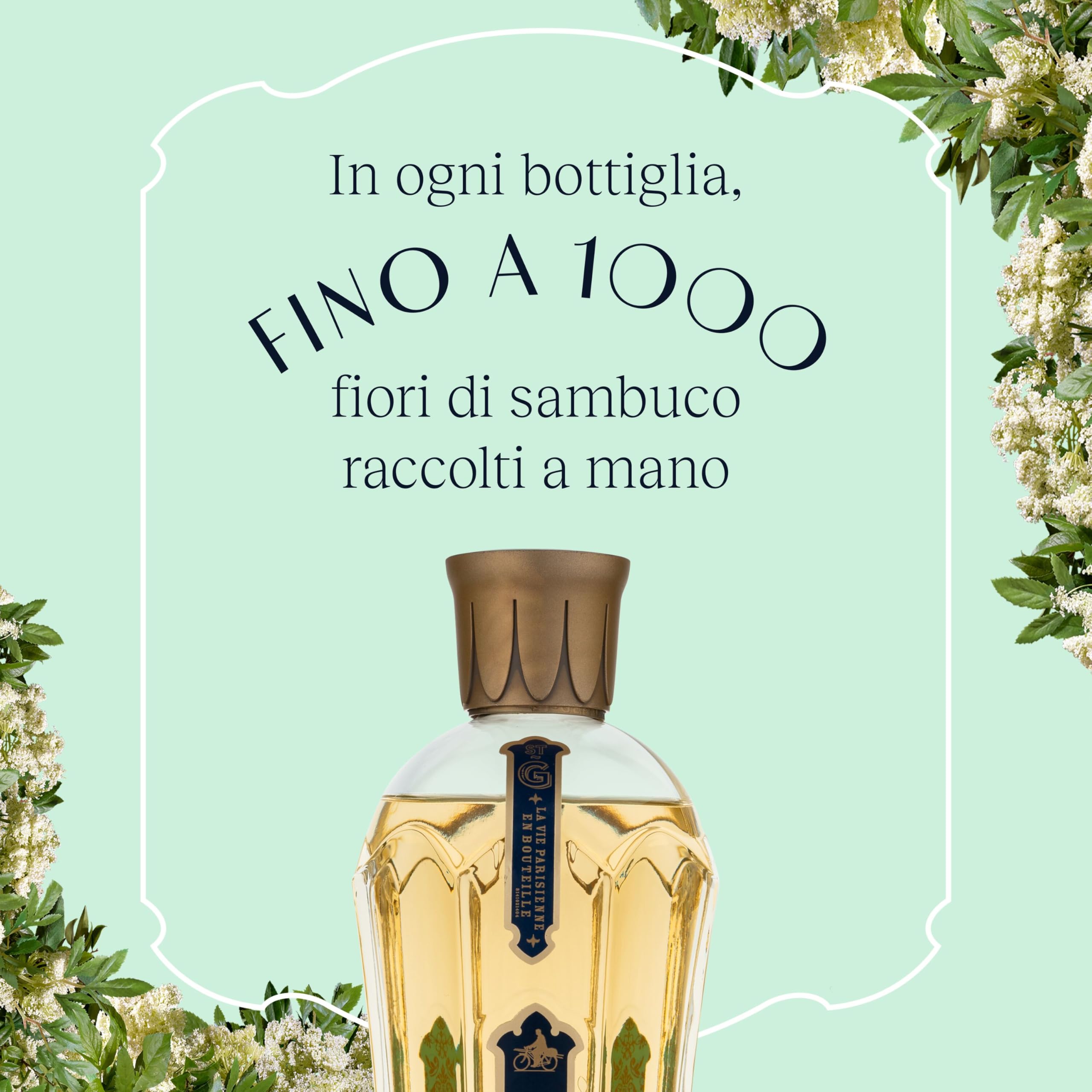 St-Germain Liquore Artigianale ai Fiori di Sambuco, Vol. 20%, 70 cl / 700 ml, raccolti a mano e senza aromi artificiali