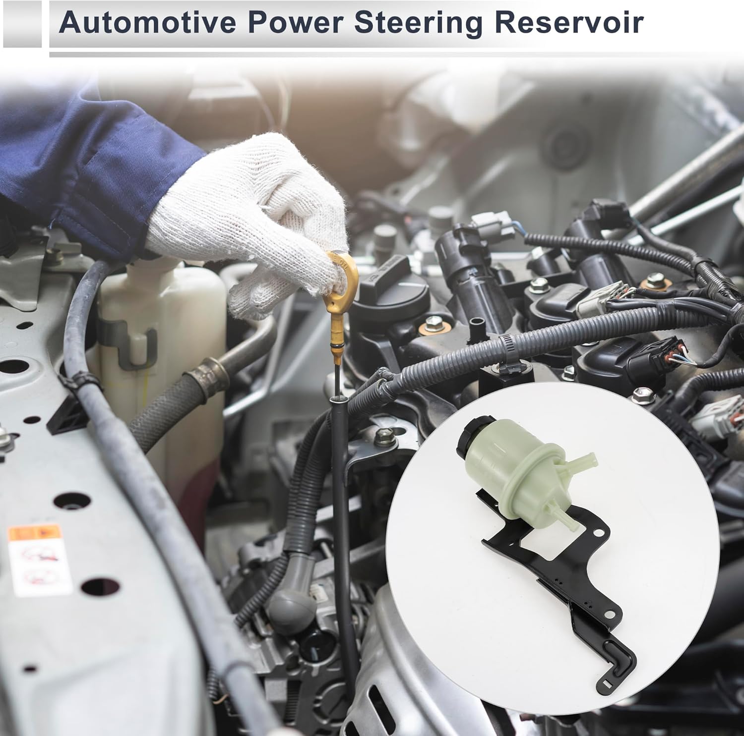Power Steering Reservoir for Nissan Armada 2004-2015 LE, LE/SL, Platinum, SE, SE/SV|8 Cyl 5.6L Automotive Power Steering Tank 1 Pc