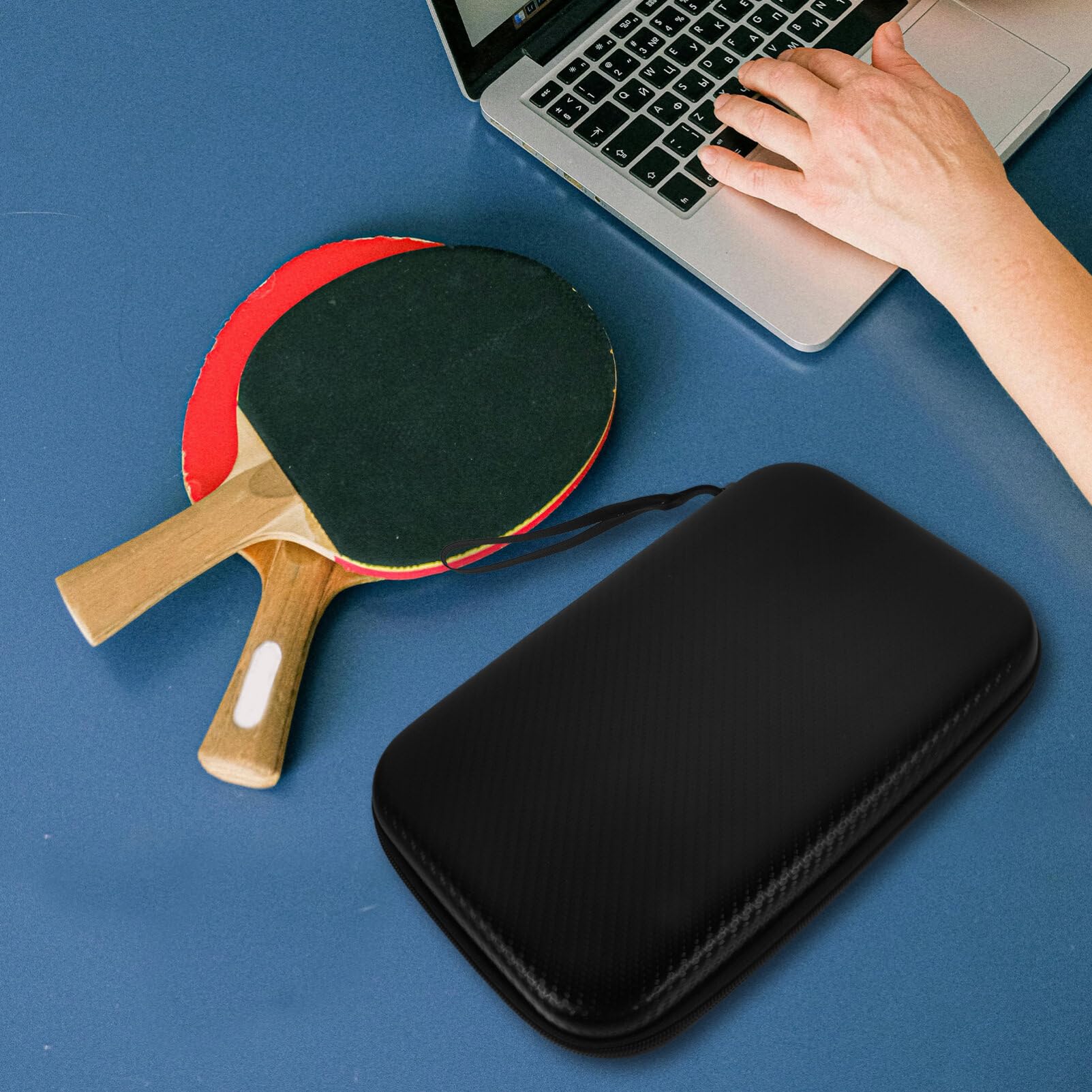 Yardwe Custodia Per e Racchette Pong Racket Tennis e Pu Per Protezione e Conservazione Per Appassionati Sport Texture