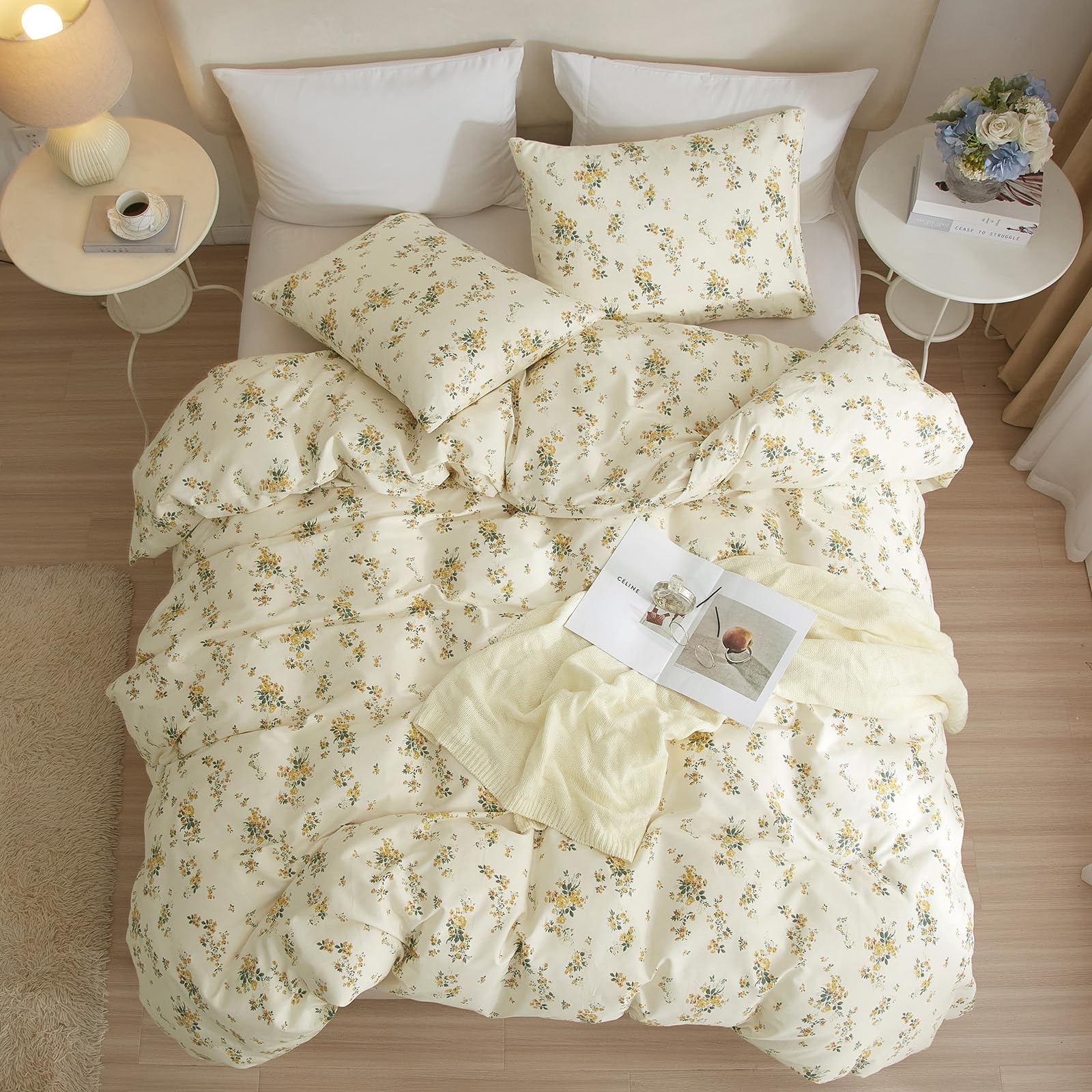 Amazon.com: AMWAN Chic Floral Twin XL Duvet Cover Cottagecore