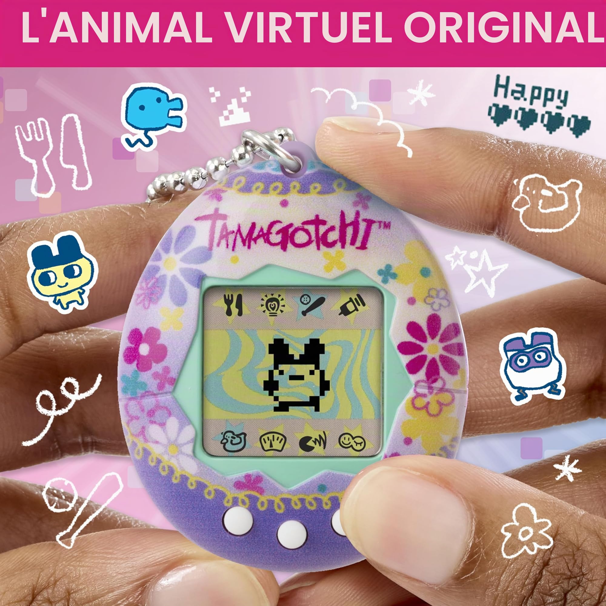 Bandai - Tamagotchi - Tamagotchi Original - Paradise - Animal électronique virtuel avec écran, 3 Boutons et Jeux - 42934
