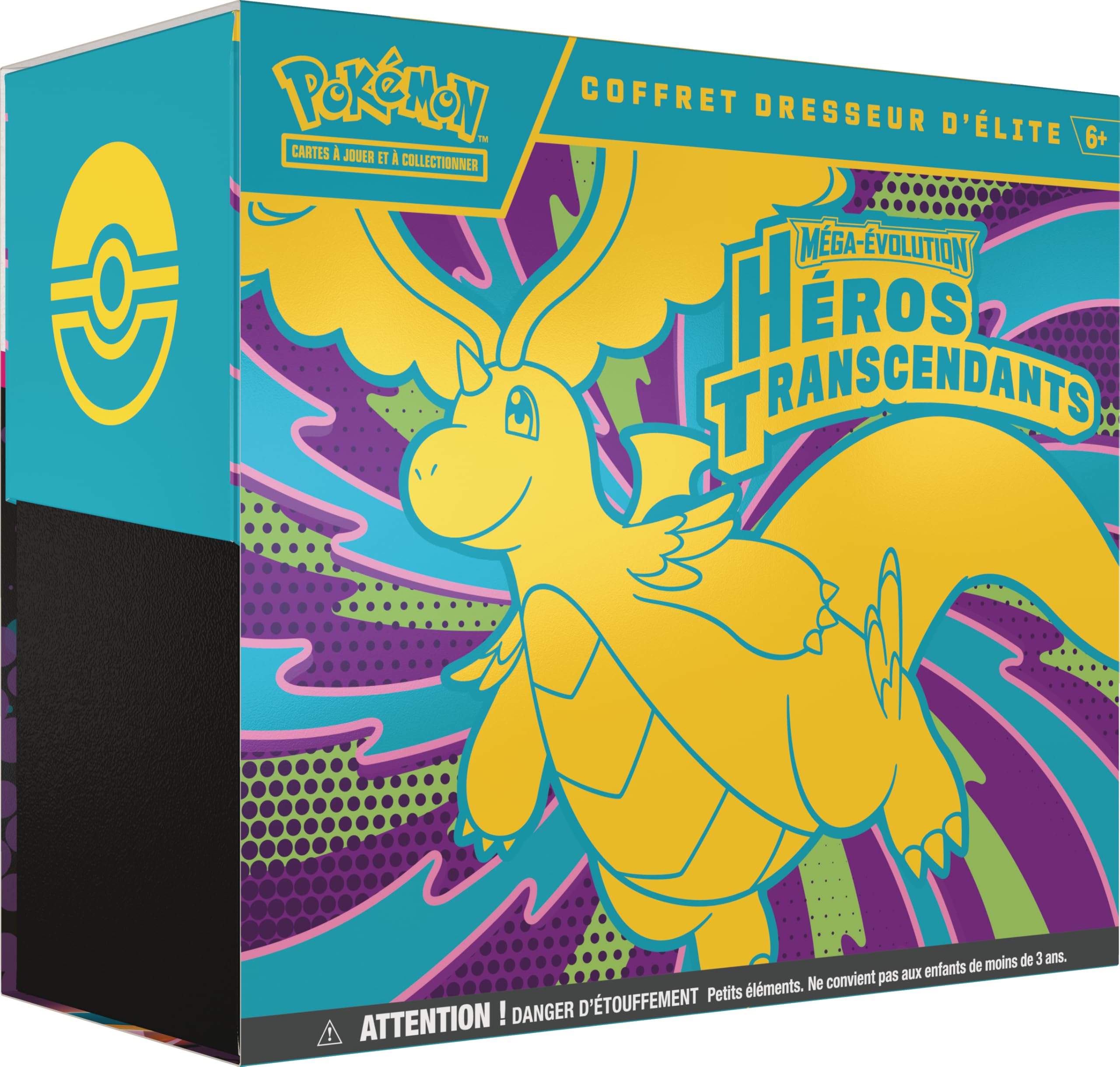 Pokémon : Coffret Dresseur d’élite Méga-Évolution – Héros Transcendants (1 Carte Promo entièrement illustrée, 9 boosters et des Accessoires de Jeu Premium)