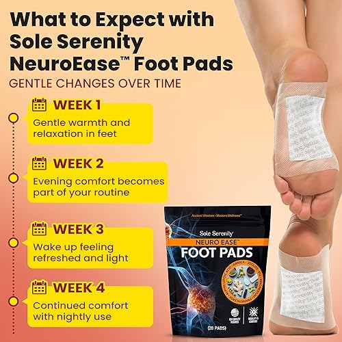 Miniatura 2 de Sole Serenity NeuroEase - Almohadillas para pies NerveHealth, B12, ácido alfa lipoico, magnesio, incienso, árnica y zeolita para espalda, manos,