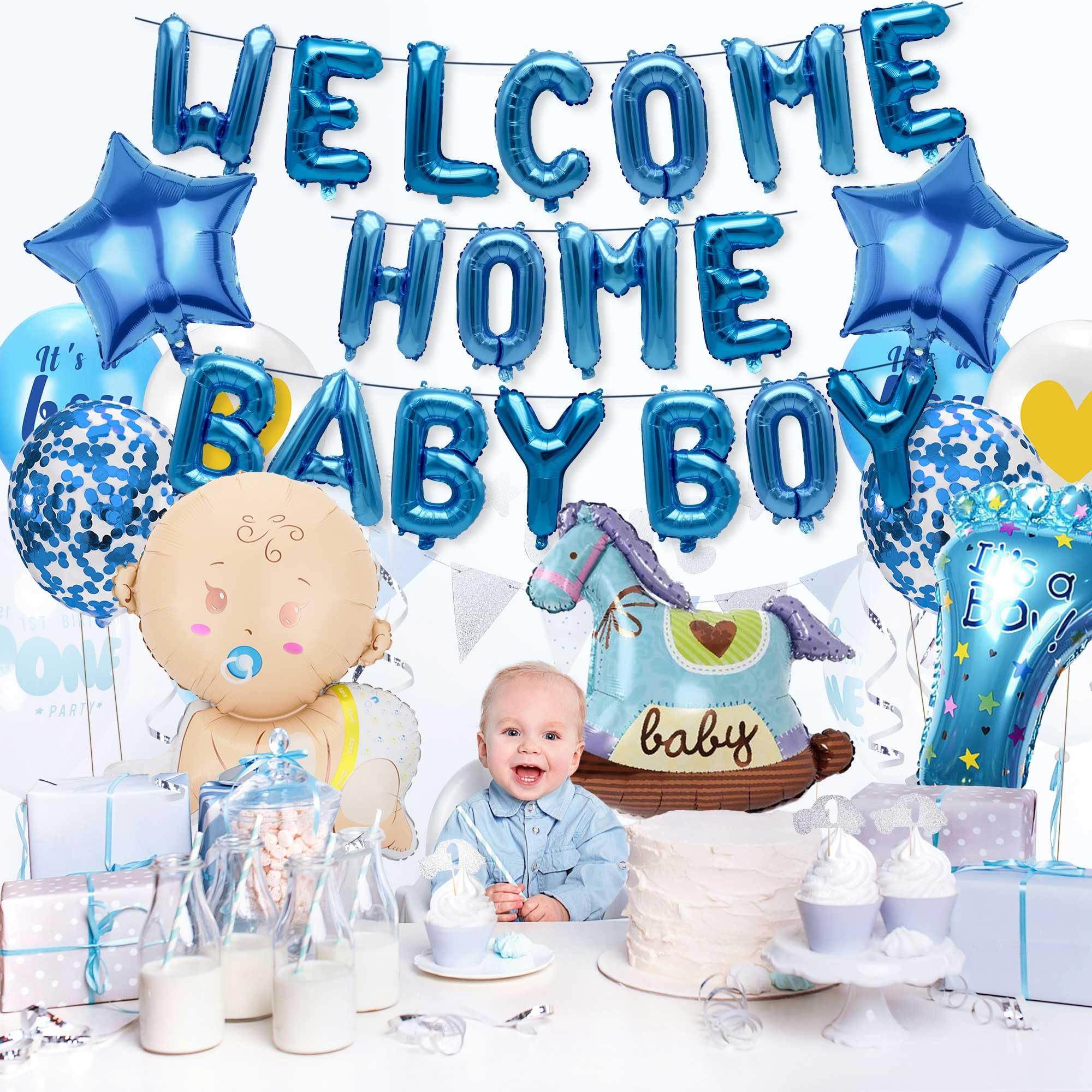 Baby Shower Balloons Blue Dusty Blue Baby Shower Banner Template