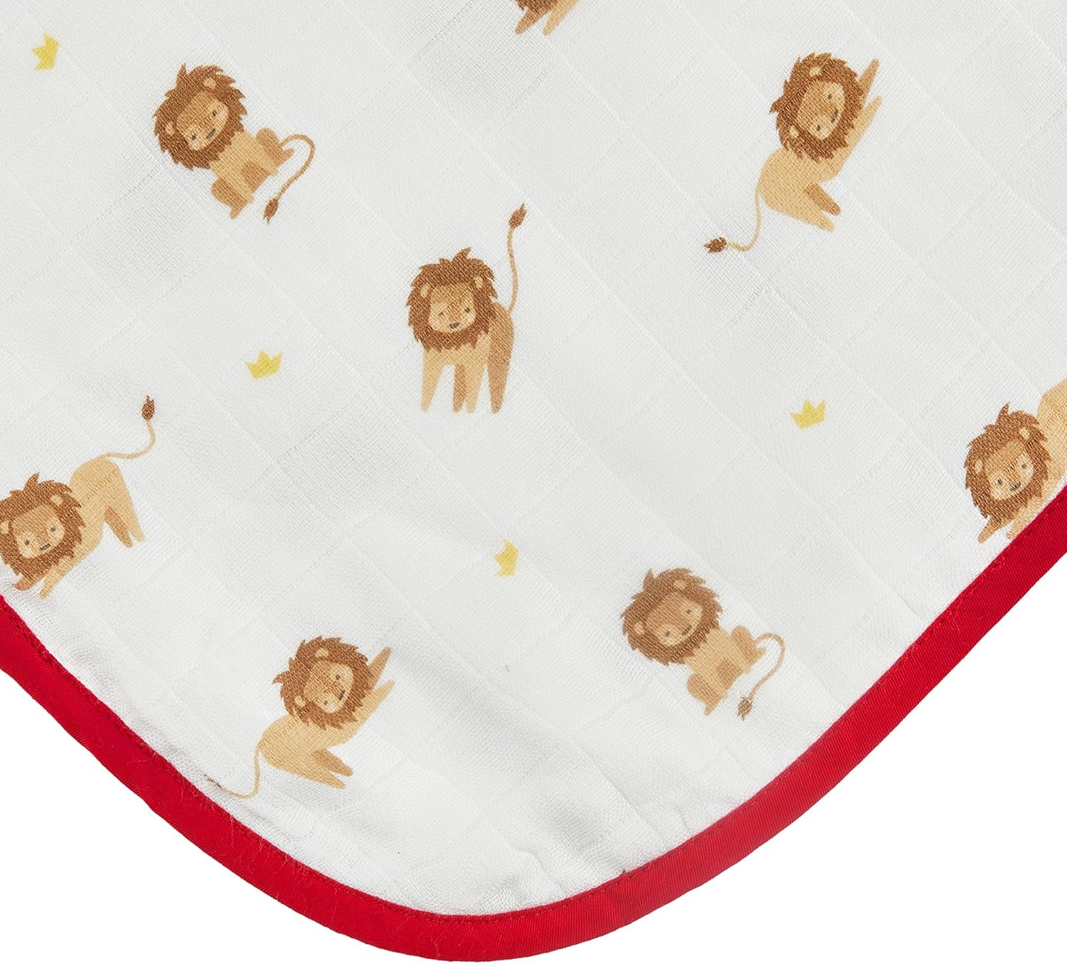 Soft Bamboo Viscose Baby Blanket, Lion, Baby, 47"x47", 8-Layers, 70% Viscose Made from Bamboo, 30% Cotton Muslin - Imported