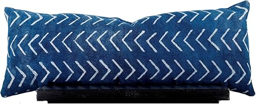 Trade Star Funda de almohada 100% algodón índigo, funda de cojín gruesa, funda de cojín lumbar, funda de almohada lumbar, decoración hecha a mano,