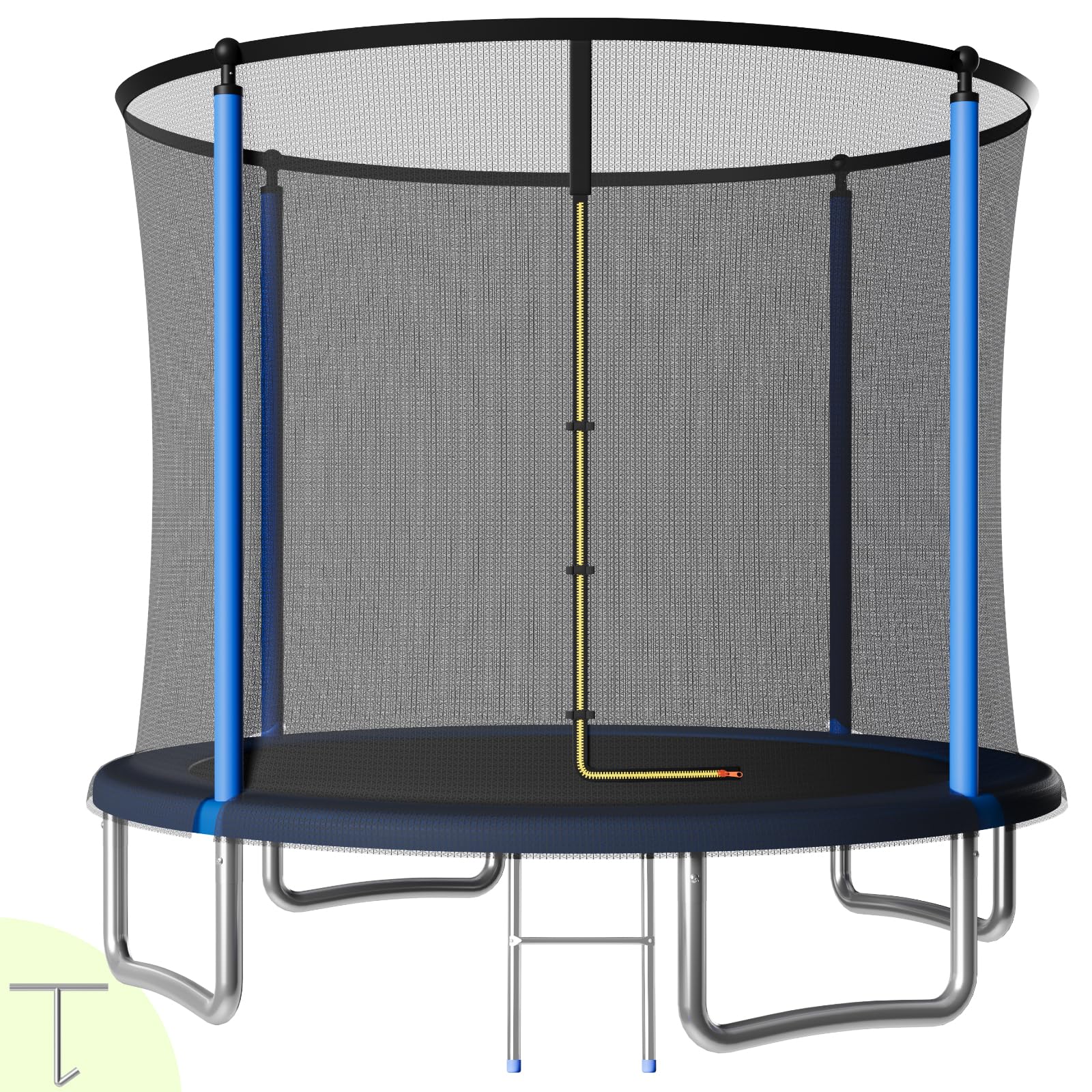 JUMMICO Trampoline d'extérieur Ø 183/228/290/360 cm Kit Complet avec Filet de sécurité, échelle, Housse de Protection et Accessoires de Montage