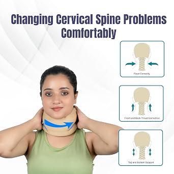 Wonder Care Neck Brace for Sleeping Cervical Collar Relief Neck Pain and Neck Support Soft Foam Wraps Relief of Cervical Spine Pressure for Women & Men