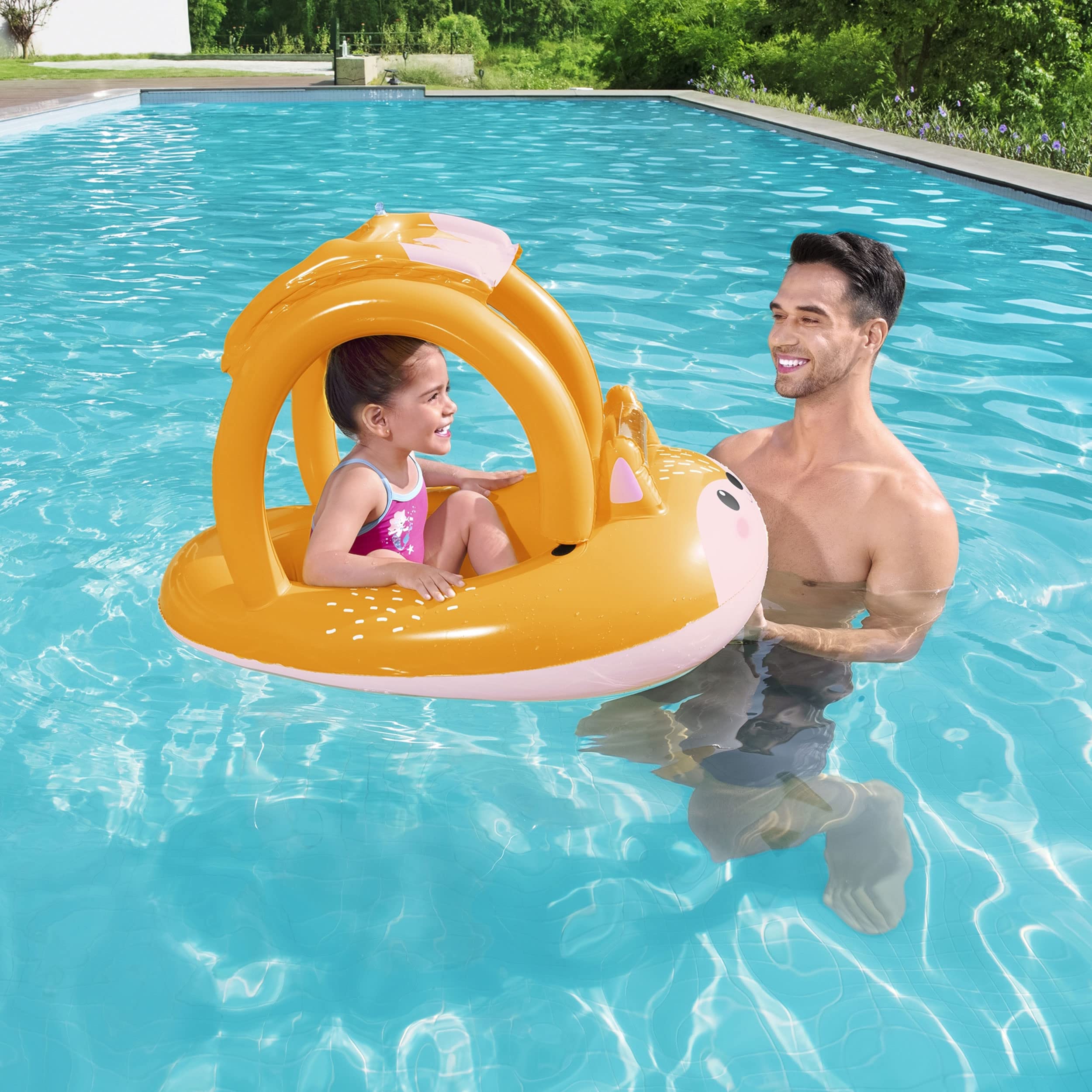 Bestway Inflatable Fox Float for Kids | Swimming Pool Inflatable, Swim Float, Pool Toys for Boys and Girls