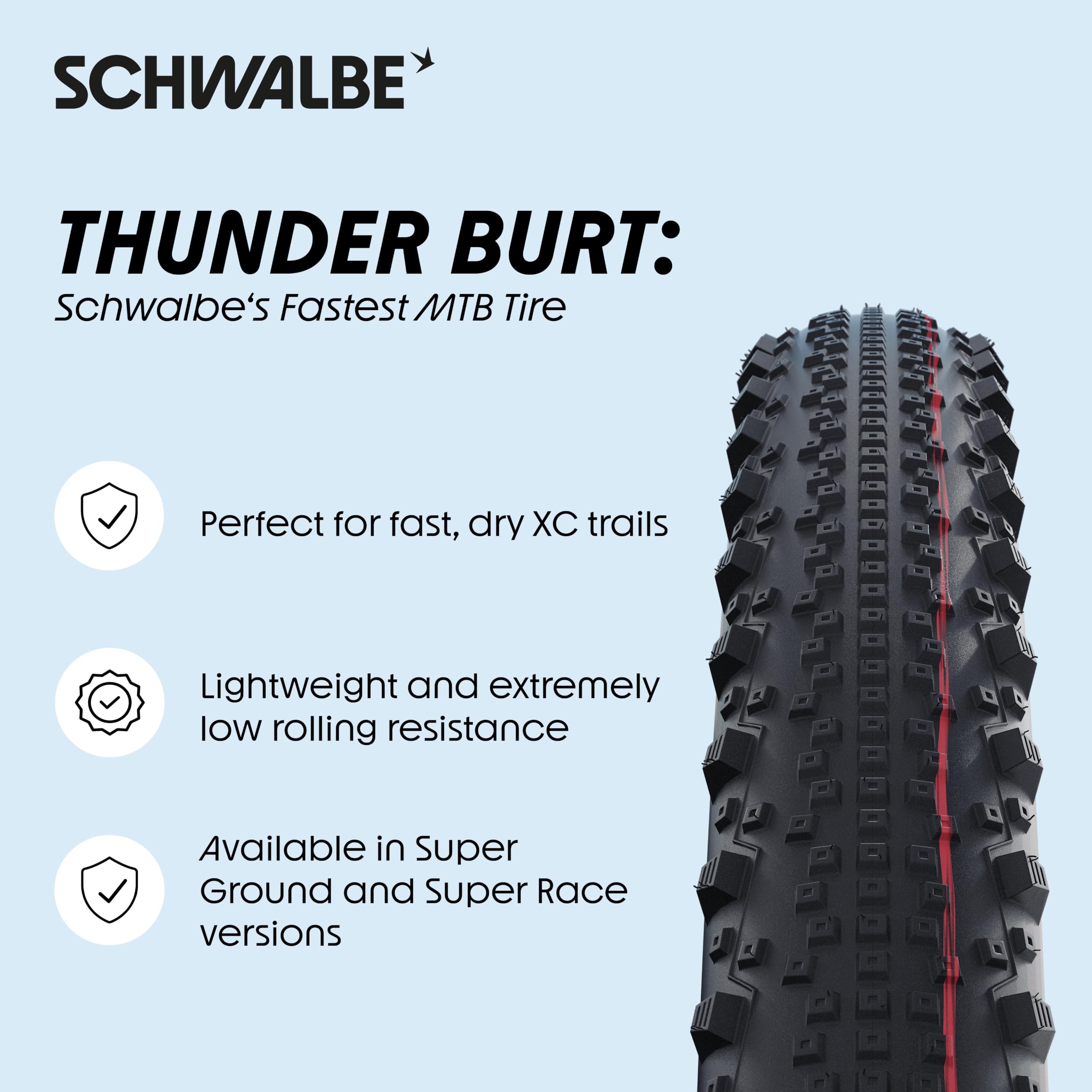 Schwalbe Thunder Burt Evo Faltreifen // 57-622 (29x2,25') Super Race Transp. Skin