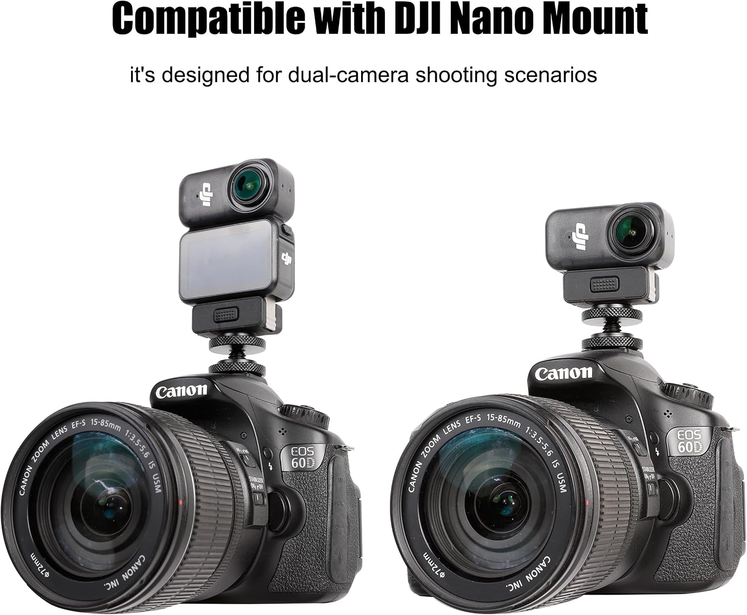 Cold Shoe Mount With Magnetic Quick Release for DJI Osmo Action 6 & DJI Osmo Nano – Versatile Expansion Tool for Dual-Angle Shooting, Aluminum Alloy, 1/4" Screw Hole, for Tripods and Selfie Sticks image 3