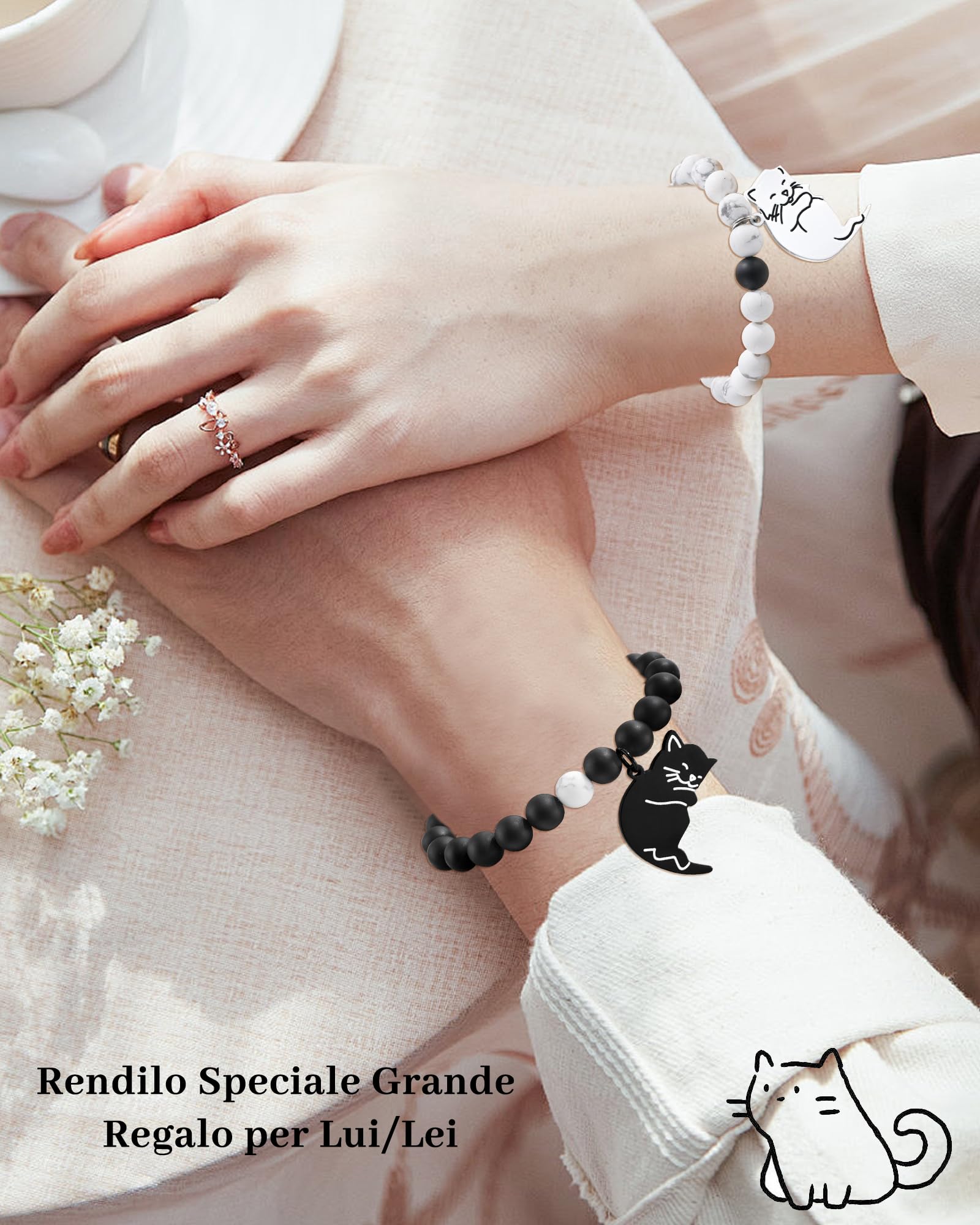 BOCHOI 2 Articoli Ti Amo Bracciale Regali Di Coppia Regalo Anniversario Per Lui Abbinato Per Fidanzato Fidanzata Il Mio Amore Anima Gemella Gioielli