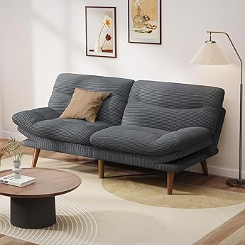 DWVO Multifunctional Futon Sofa Bed, Convertible Sleeper Sofa, 70" Folding Futon Set for Living Room Home Office Aprtment, Modern Folding Couch with Adjustable Backrest & Armrests, Beige