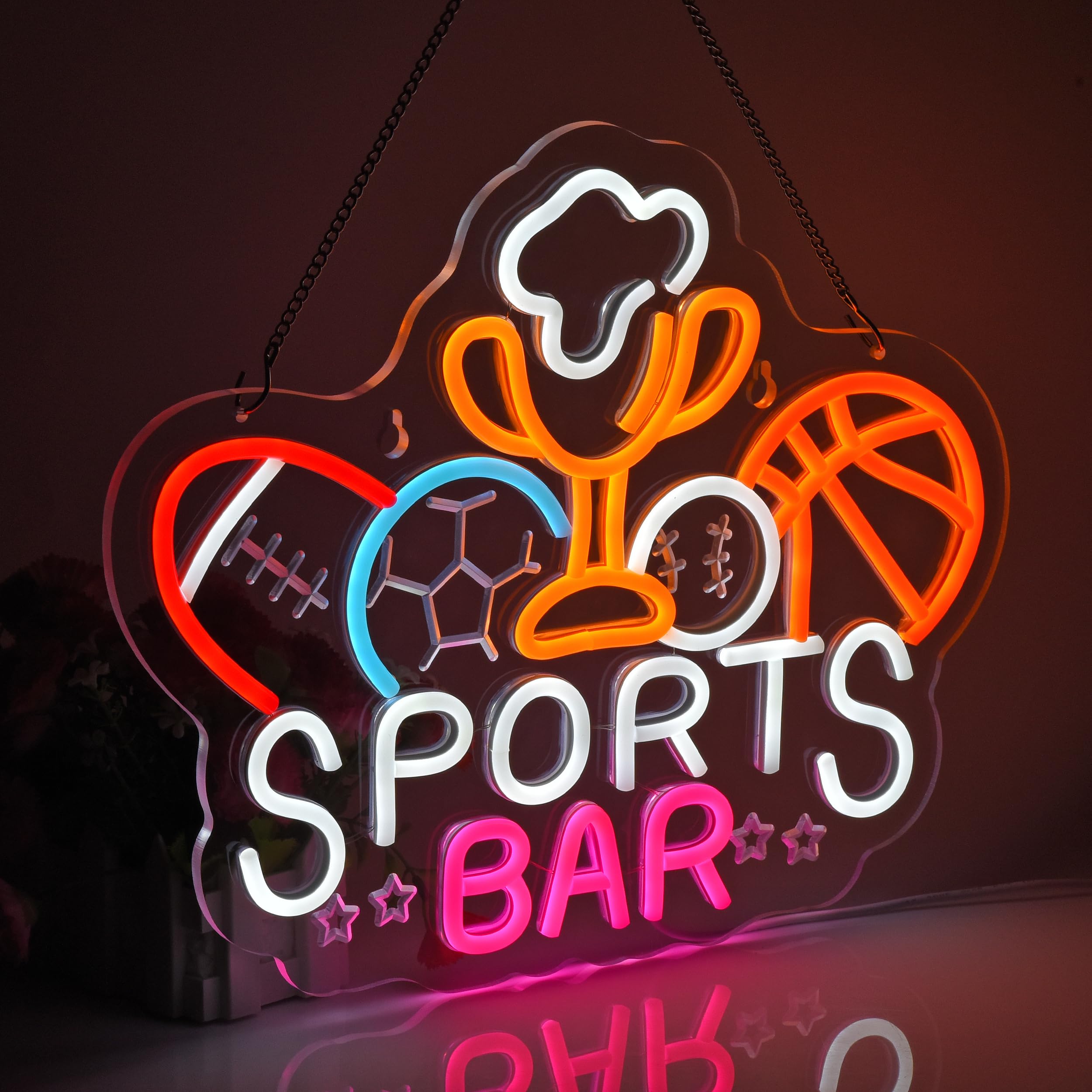 Amazon | JOMOBUTY SPORTS BARネオンサイン 多階段調光可 LED バー 