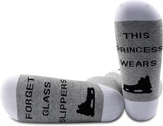 NOBRANDS PYOUL 1 Pair Skater Gift Skating Lover Socks Forget Glass Slippers This Princess Wears Socks