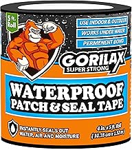 Gorilax Strong Leakage Repair Waterproof Tape | Adhesive Sealant Aluminum Butyl Tape | Instantly Stops Leakages Permanent Repair for Roof Leaks, Surface Crack, Water Tank, Etc... (4 inches x 5 feet)