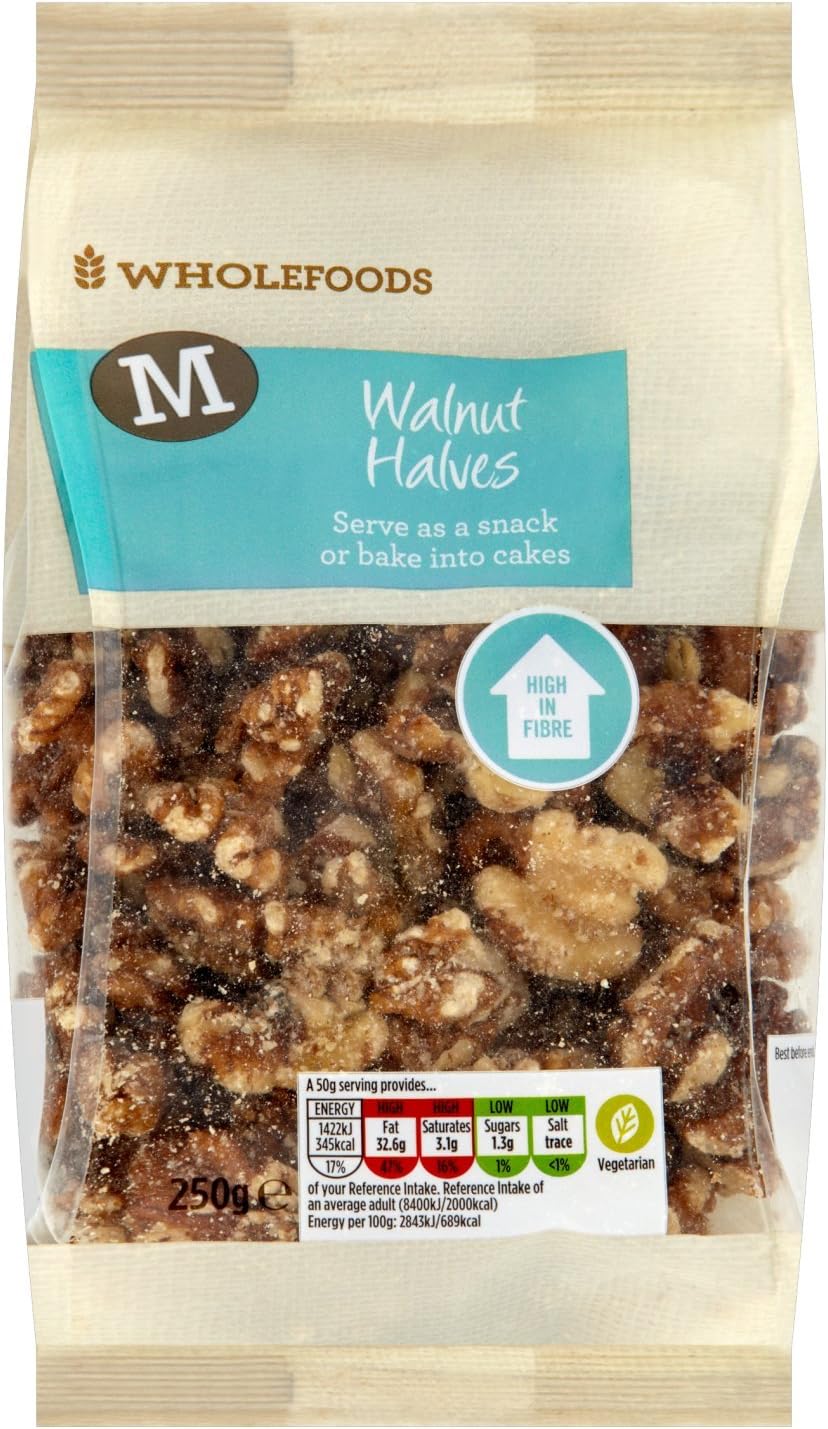 Morrisons Wholefoods Walnut Halves, 250g Amazon.co.uk Grocery
