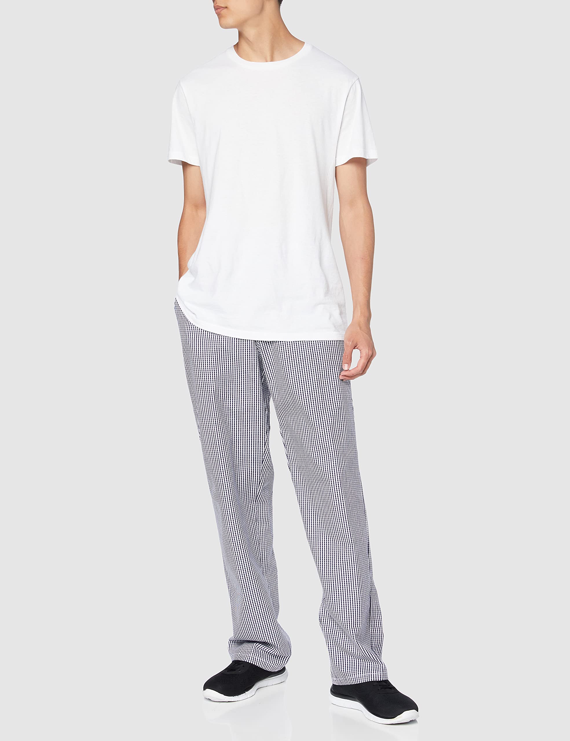 Portwest Pantalon de cuisine Barnet, Couleur: Bleu Check, Taille: M, C075CHRM