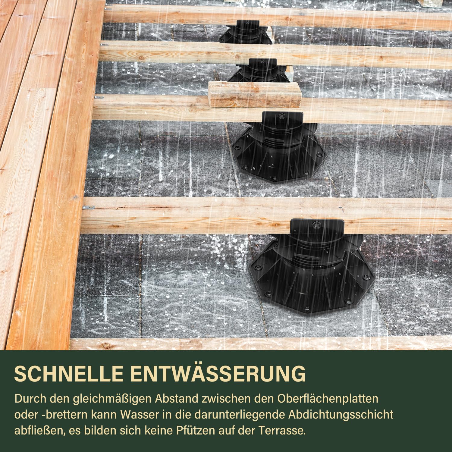 Stelzlager höhenverstellbar 60-140 mm Terrassenlager 70 Stück