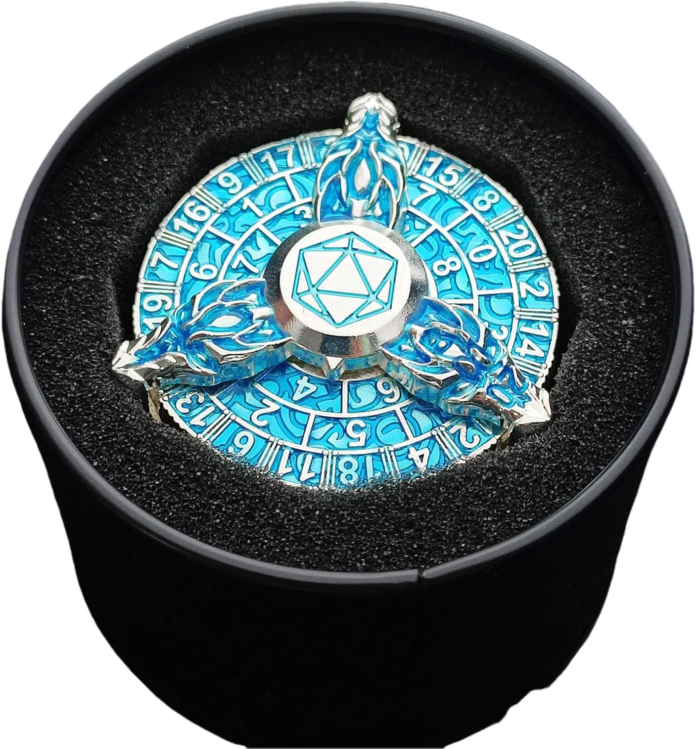 Multi-Sided Dice, Spinning Dice, Roleplaying Tabletop Dice, Compass Dice, RPG 7-in-1 Spinning Dice, Running Game Dice (C)