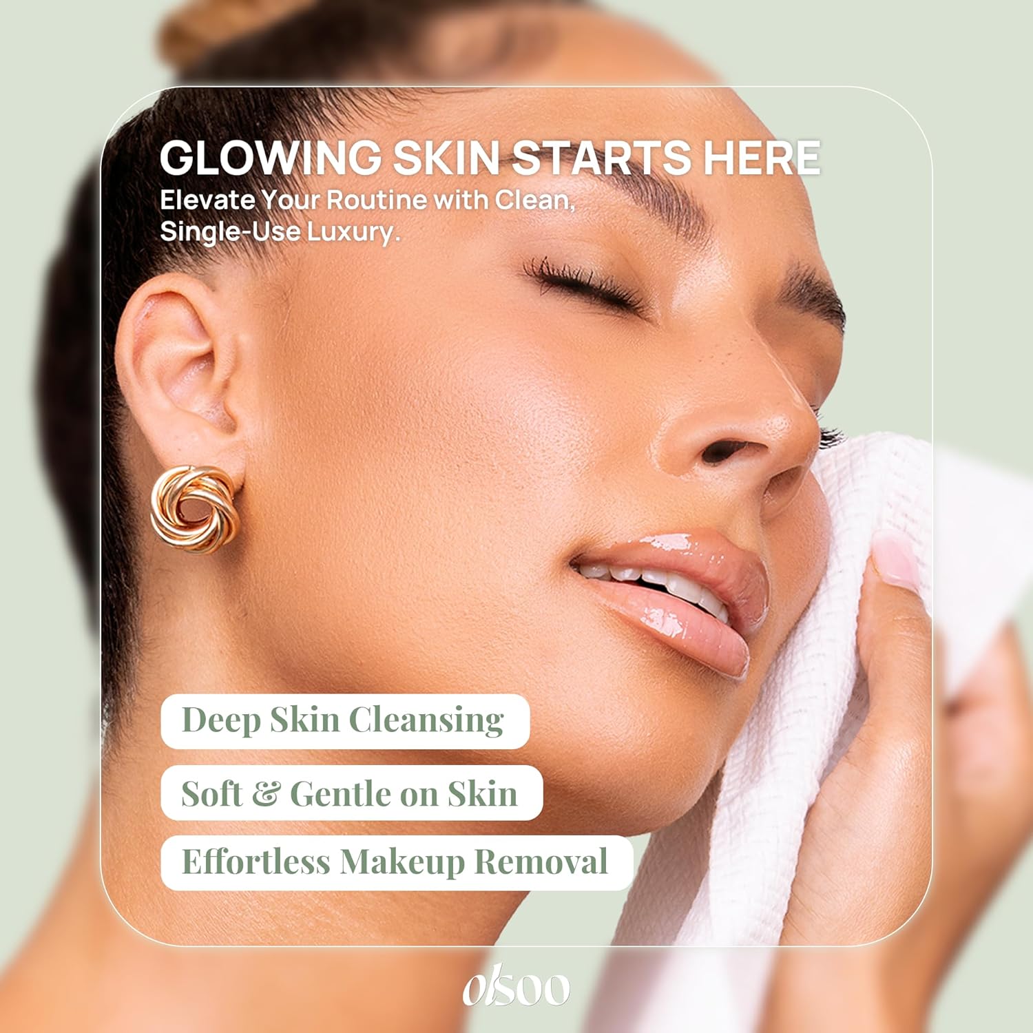 Clean Face Towels XL® – 100% Viscose, OEKO-TEX Certified, Ultra Soft Disposable Towels, Super Absorbent & Eco-Friendly for All Skin Types (50 Count) - Image 3