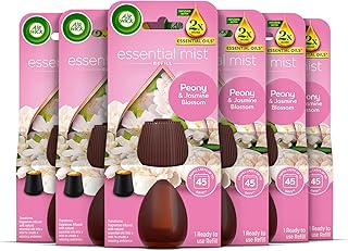 Air Wick Essential Mist Aroma Relaxing Peony and Jasmine Pack of 6 x 20ml