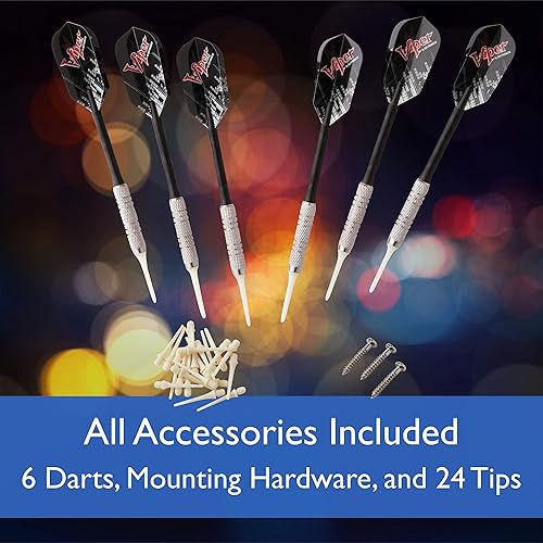 Miniatura 16 de Viper Solar Blast - Diana electrónica de lujo, tamaño de más de 55 juegos, pantalla LED de críquet de 4 paneles con puntuación automática con