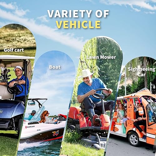 Miniatura 6 de LOSSIGY Batería de litio para carrito de golf de 36 V con cargador Lifepo4 de 25 A, perfecta para motor de arrastre, marina, barco, Bluetooth BMS