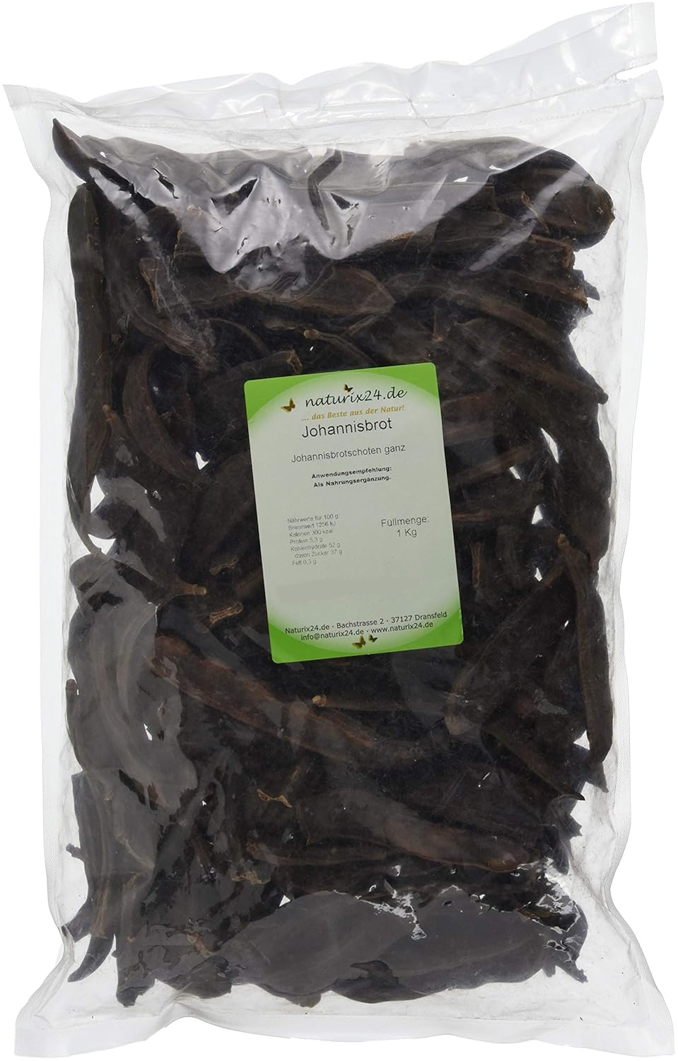 Naturix24 Johannisbrotschoten, Johannisbrot ganz Beutel, 1er Pack (1