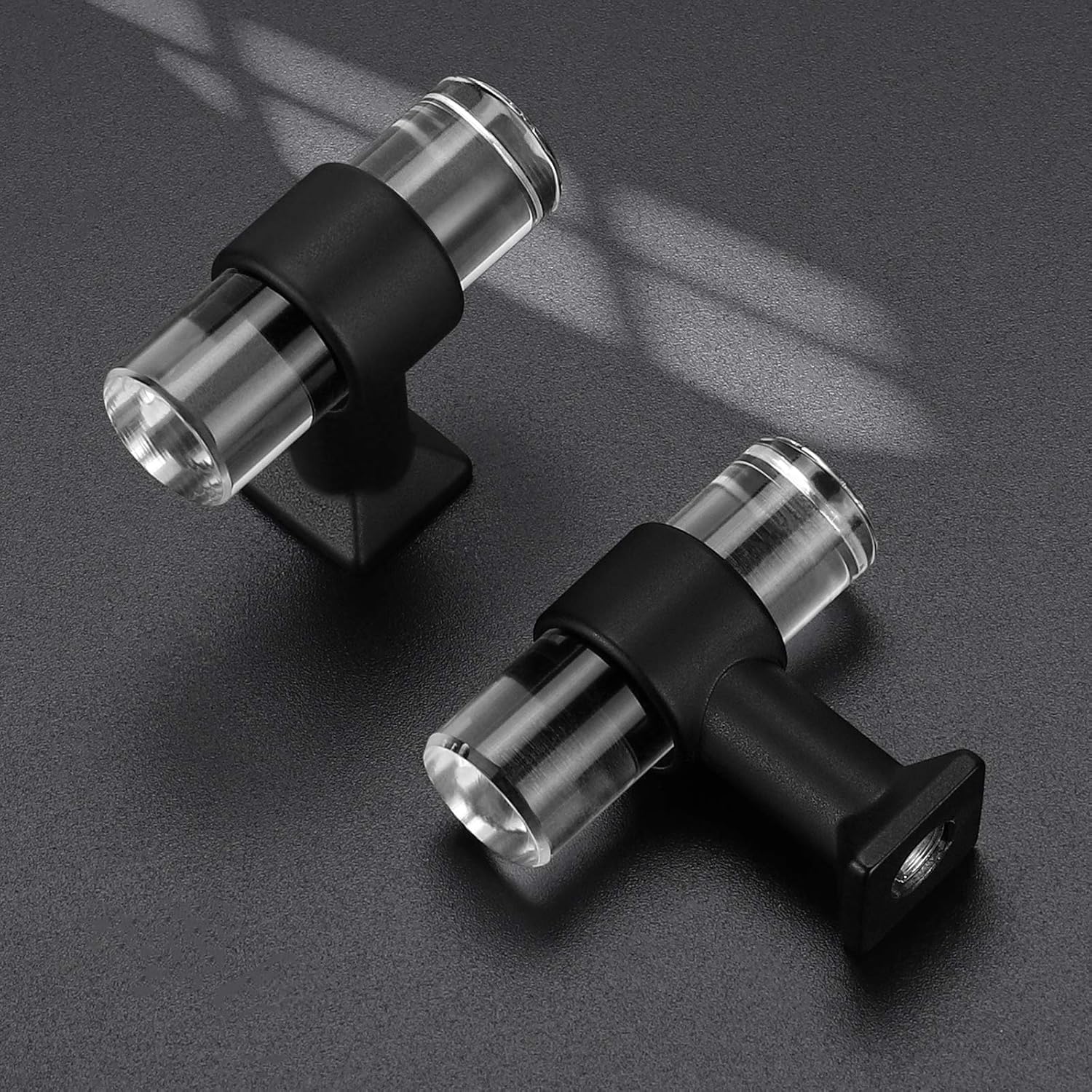 Mengico 10 Pack Black Cabinet Knobs Crystal Drawer Knobs Acrylic Lucite Drawer Knobs and Pulls T Bar Cabinet Hardware Drawer Handle Knob