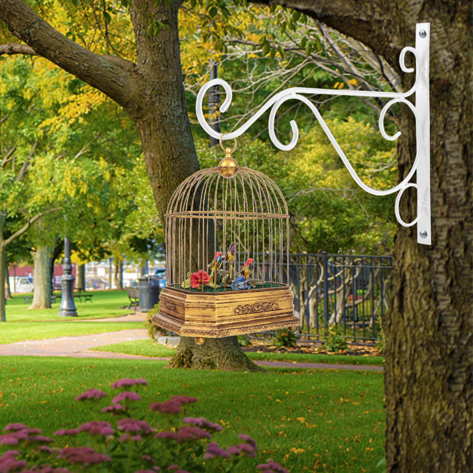 GORGECRAFT Crochets De Plafond Support De Plante En Métal Support De Suspension Mural Avec Vis Et Ancrages Pour Lanternes Suspendues, Mangeoires à Oiseaux, Carillons Éoliens, Café