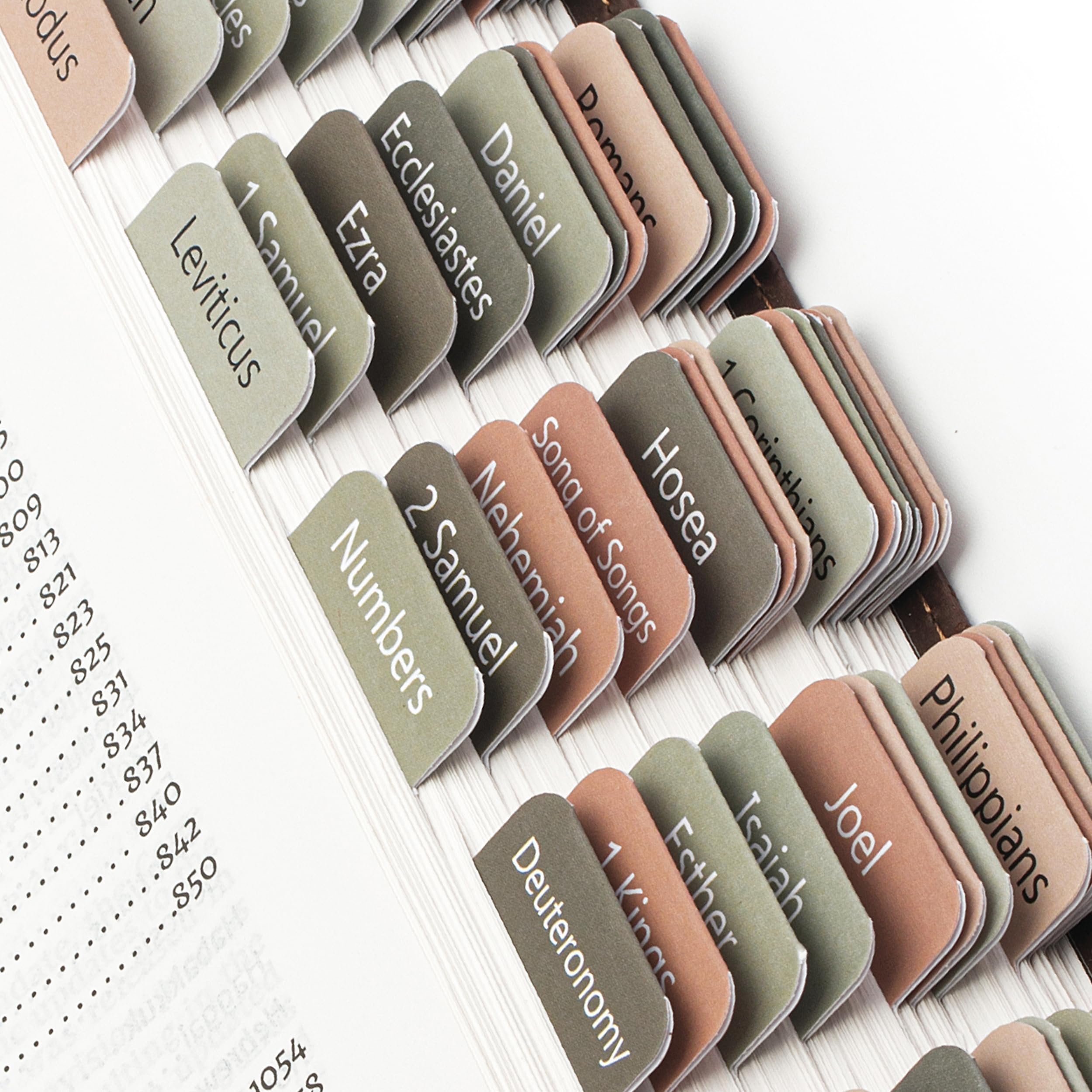 Mr. Pen- Bible Tabs, 75 Tabs, Green Terracotta, Vintage, Laminated Bible Tabs for Women and Men, Bible Tabs for Study Bible, Bible Index Tabs, Bible Book Tabs, Bible Labels Tabs, Mr Pen Bible Tabs