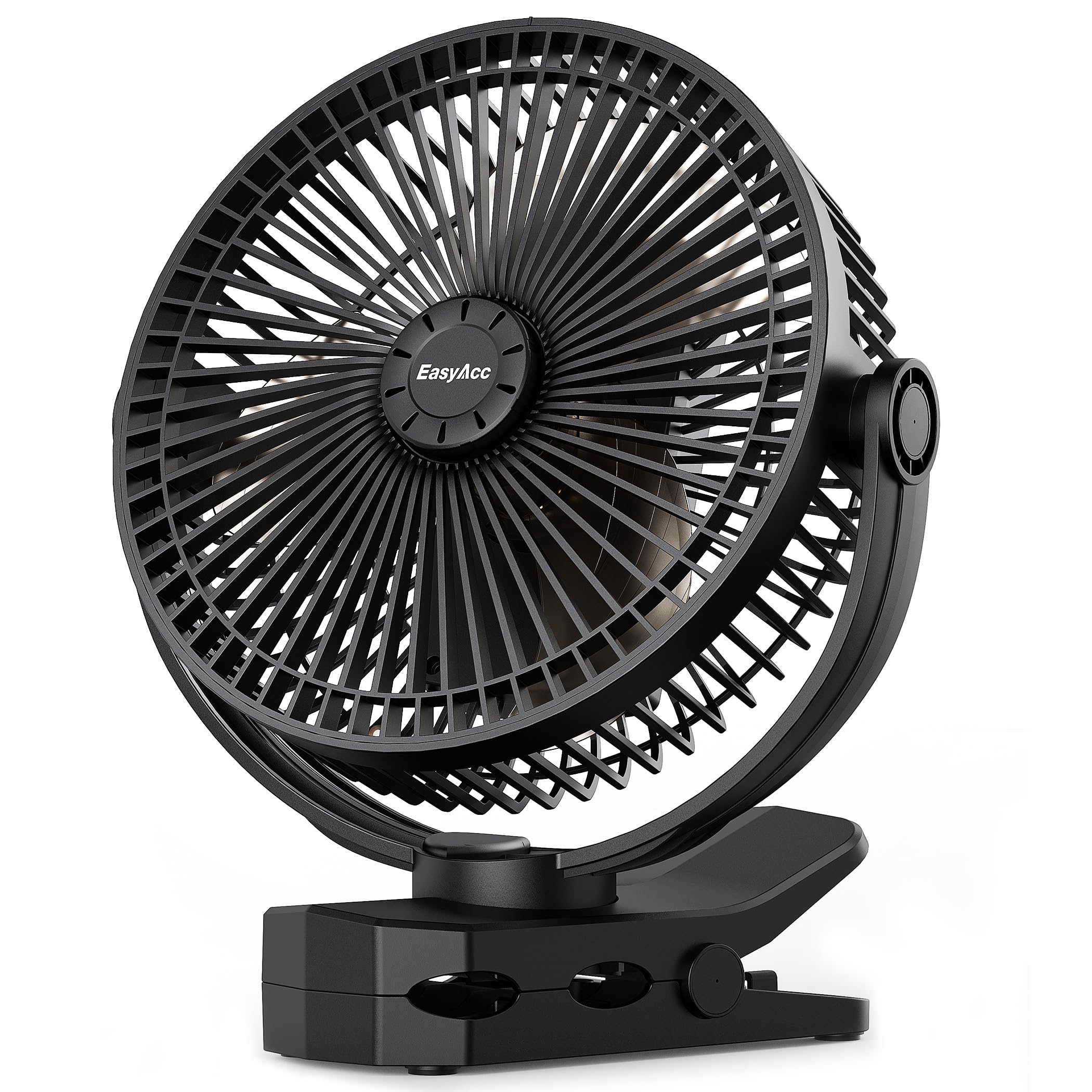 Ventilateur portable rechargeable EasyAcc 10000 mAh avec pince et oscillation automatique