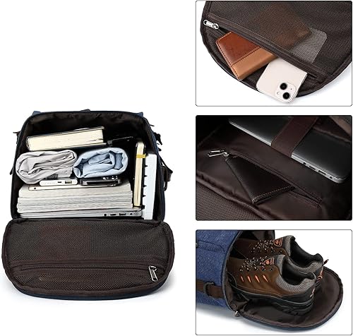 Miniatura 89 de Bolsa de lona para gimnasio, 4 vías, impermeable, con compartimento para zapatos, para viajes, deporte, senderismo, laptop, Cielo estrellado