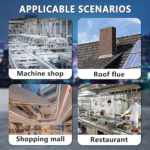 Miniatura 7 de Ventilador de suministro de aire de techo de accionamiento directo Downblast Roof Axial Maquillaje Unidad de Aire -Base de 26 pulgadas, 13 HP 115