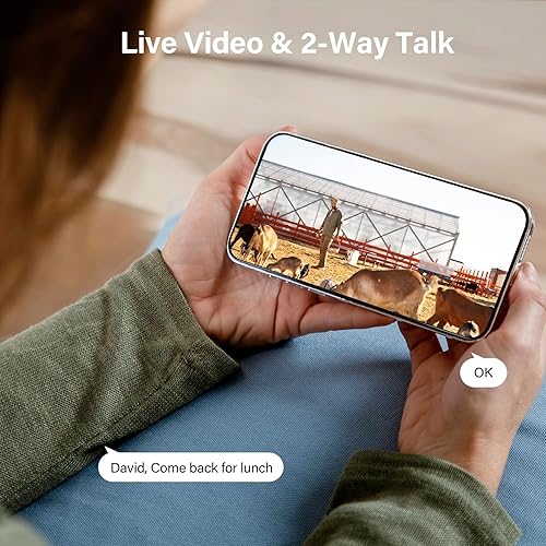 Miniatura 6 de SEHMUA Cámara de seguridad celular 4G LTE al aire libre con tarjeta SIM, panorámica inclinación 360 View 2K sin WiFi cámara de seguridad alimentada