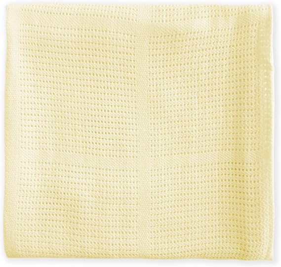 Amazing Baby Cellular Blanket, Premium Cotton, Soft Yellow