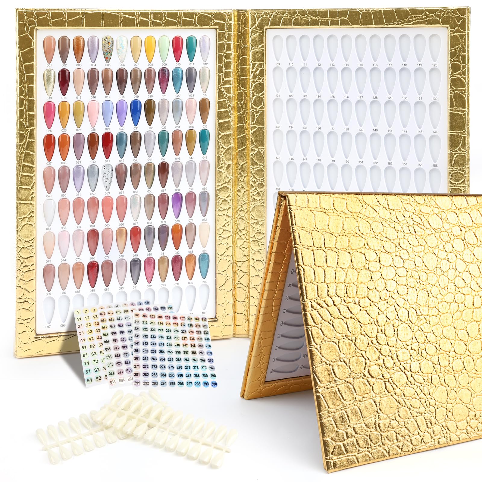 Amazon.com: YINGJEE 216 Nail Colors Book, Nail Display Chart Book
