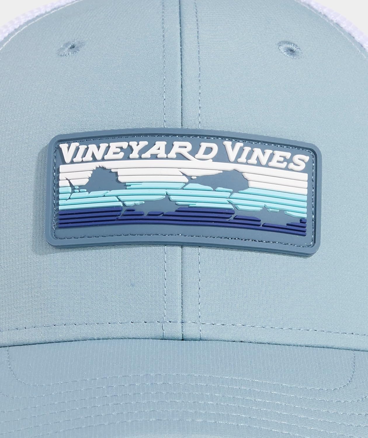 Vineyard Vines Mens Retro Fish Rubber Patch Trucker Hat - Image 3